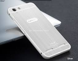 Добави още лукс Бъмпъри за телефони Луксозен алуминиев бъмпър с твърд гръб за LENOVO K5 A6020 / LENOVO VIBE K5 Plus сребрист